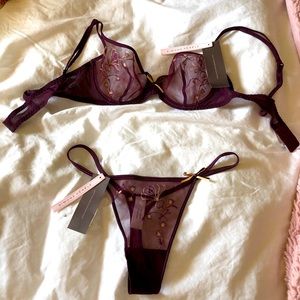 NWT - French bra + thong set